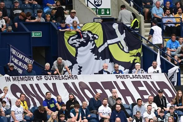 A remembrance-led banner on display at Deepdale.